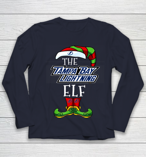 Tampa Bay Lightning Christmas ELF Funny NHL Youth Long Sleeve 2
