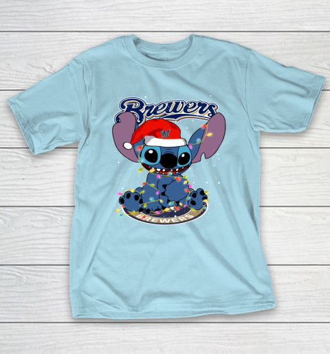Milwaukee Brewers MLB noel stitch Baseball Christmas T-Shirt 10