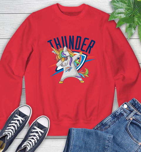 Oklahoma City Thunder NBA Basketball Funny Unicorn Dabbing Sports Sweatshirt 10