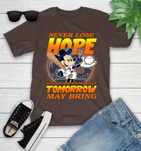 New York Mets MLB Baseball Mickey Disney Never Lose Hope Youth T-Shirt 7