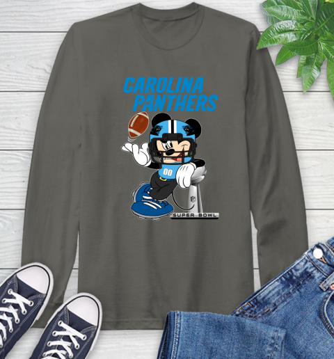 NFL Carolina Panthers Mickey Mouse Disney Super Bowl Football T Shirt Long Sleeve T-Shirt 8