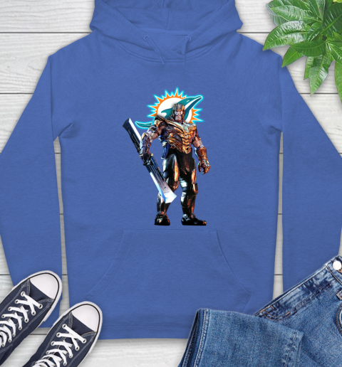 NFL Thanos Gauntlet Avengers Endgame Football Miami Dolphins Hoodie 9