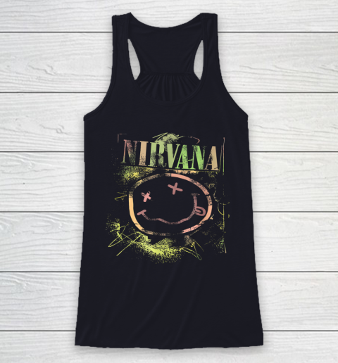 Vintage Nirvanas Smile Design Limited Racerback Tank 7