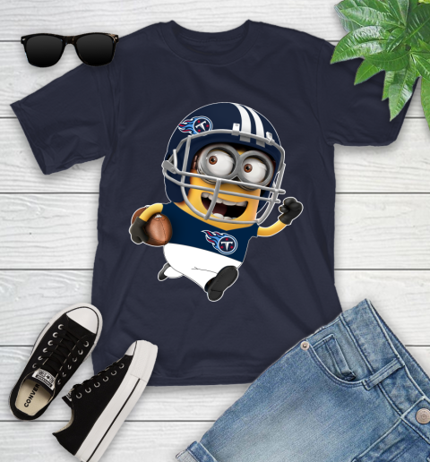 NFL Tennessee Titans Minions Disney Football Sports Youth T-Shirt 3
