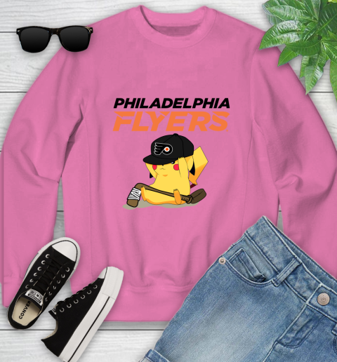 NHL Pikachu Hockey Sports Philadelphia Flyers Youth Sweatshirt 7