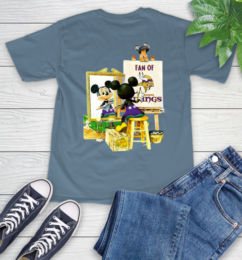 NFL Football Minnesota Vikings Mickey Drawing Shirt 9