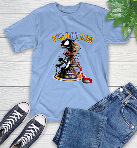 NHL Nashville Predators Hockey Venom Groot Guardians Of The Galaxy T-Shirt 11
