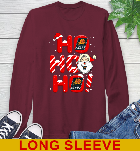 Phoenix Suns NBA Basketball Ho Ho Ho Santa Claus Merry Christmas Shirt Long Sleeve T-Shirt 7