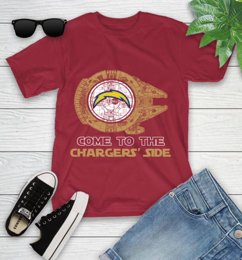 NFL Come To The Los Angeles Chargers Star Wars Football Sports Youth T-Shirt 14