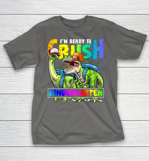 Next Level t shirts I m Ready To Crush Kindergarten T Rex Dino Holding Pencil Back To School T-Shirt 8