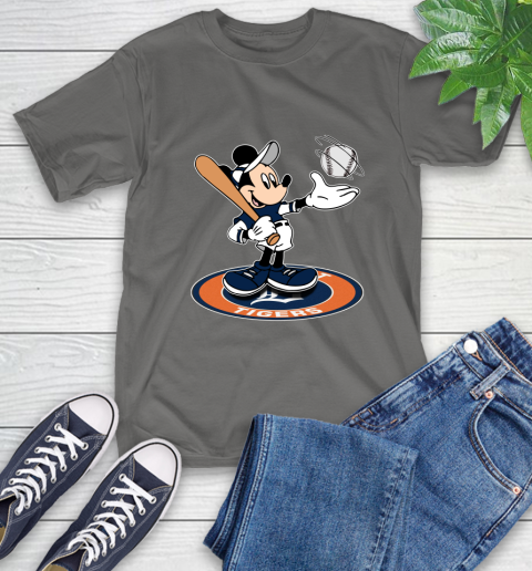 MLB Baseball Detroit Tigers Cheerful Mickey Disney Shirt T-Shirt 10