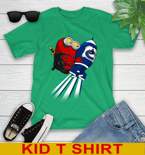 NHL Hockey Vancouver Canucks Deadpool Minion Marvel Shirt Youth T-Shirt 7