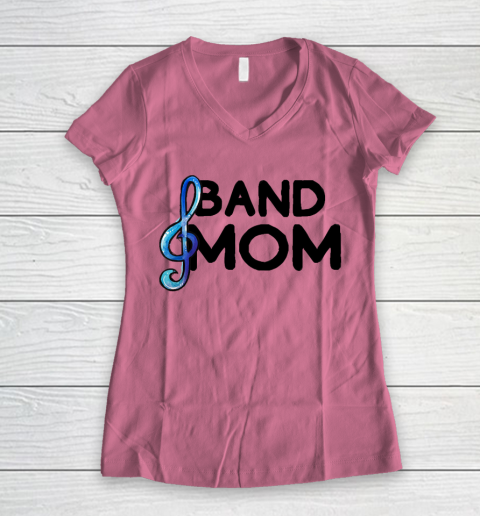 Mother s Day Funny Gift Ideas Apparel Band Mom T Shirt Women s V