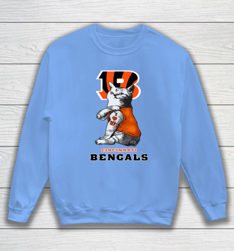 NFL Football My Cat Loves Cincinnati Bengals Sweatshirt 8