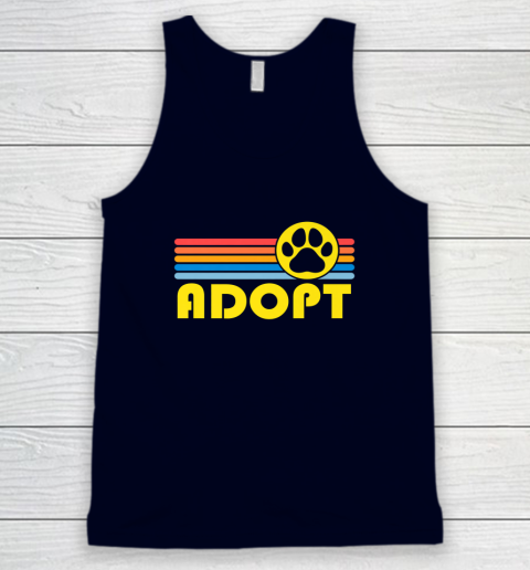 Rescue Animal Adoption Adopt Cat or Dog Vintage Retro Sunset Tank Top 2