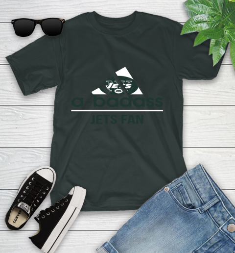 New York Jets NFL Football A Badass Adidas Adoring Fan Sports Youth T-Shirt 6