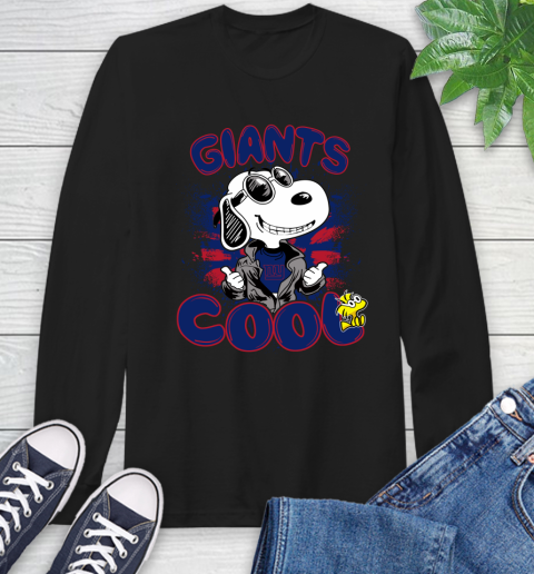 NFL Football New York Giants Cool Snoopy Shirt Long Sleeve T-Shirt