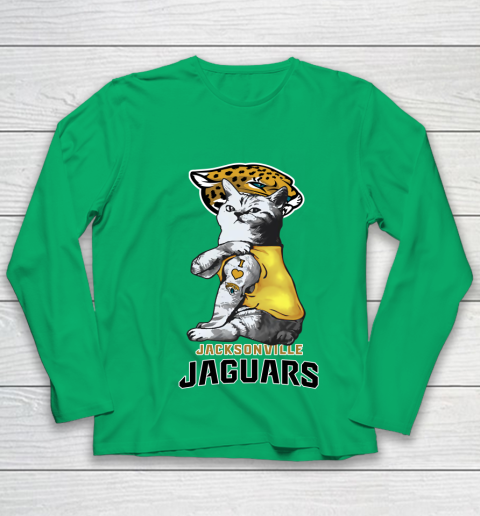 NFL Football My Cat Loves Jacksonville Jaguars Youth Long Sleeve 4