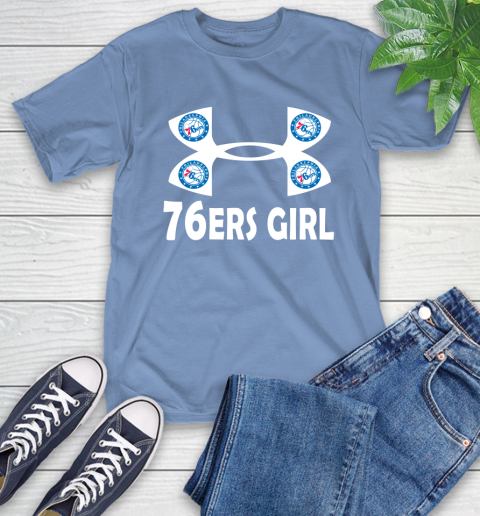 NBA Philadelphia 76ers Girl Under Armour Basketball Sports T-Shirt 12
