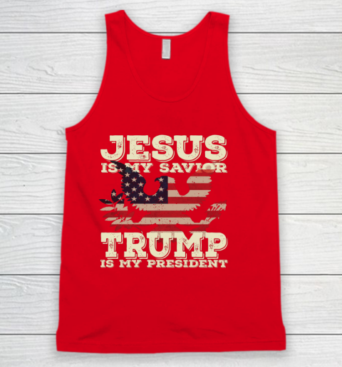 Jesus Is My Savior Trump Is My President Vintage American Tank Top 5