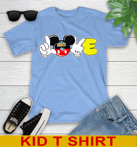 Denver Nuggets NBA Basketball Love Mickey Disney Sports Youth T-Shirt 11