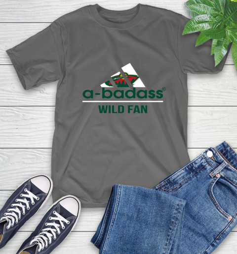 NHL A Badass Minnesota Wild Fan Adidas Hockey Sports T-Shirt 10