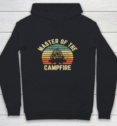 Master of the Campfire Camping Shirt Vintage Camper Youth Hoodie