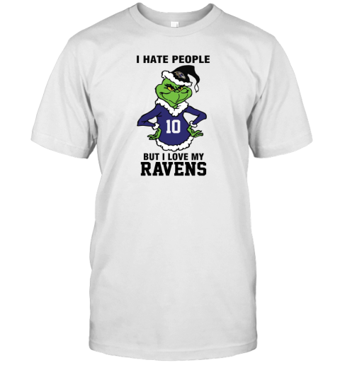 I Hate People But I Love My Ravens Baltimore Ravens NFL Teams Unisex Jersey Tee