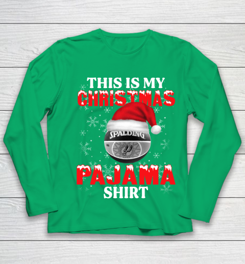San Antonio Spurs This Is My Christmas Pajama Shirt NBA Youth Long Sleeve 4