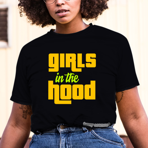 Jordan 1 Volt Gold Matching Sneaker Tshirt For Woman For Girl Girls in the Hood Black Jordan Shirt