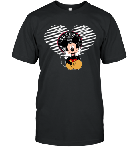 NBA Toronto Raptors The Heart Mickey Mouse Disney Basketball T Shirt