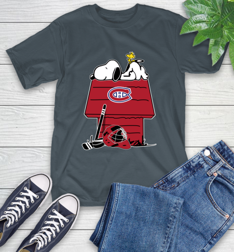 Montreal Canadiens NHL Hockey Snoopy Woodstock The Peanuts Movie T-Shirt 9