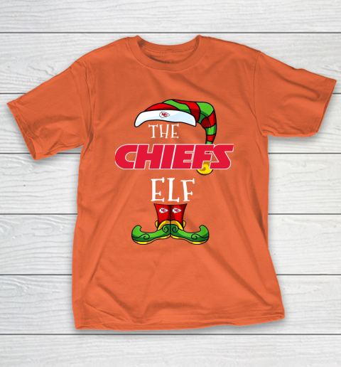 Kansas City Chiefs Christmas ELF Funny NFL T-Shirt 4
