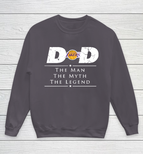 Los Angeles Lakers NBA Basketball Dad The Man The Myth The Legend Youth Sweatshirt 5
