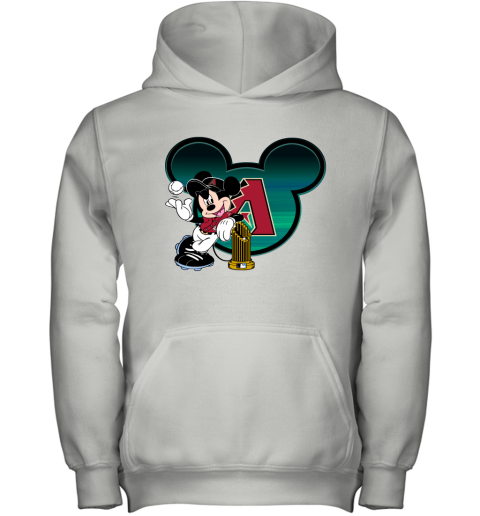 MLB Arizona Diamondbacks The Commissioner's Trophy Mickey Mouse Disney Baseball T Shirt 6sAuzOOToD4 youth hoodie 43 95 151514 front white