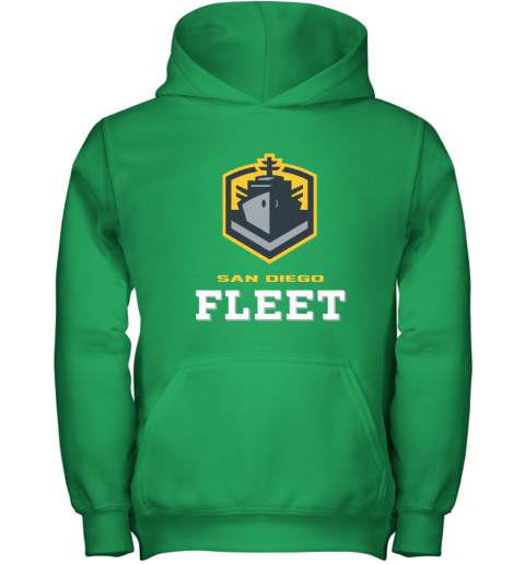 San Diego Fleet logo 8h87 san diego fleetlogo youth hoodie 43 front irish green