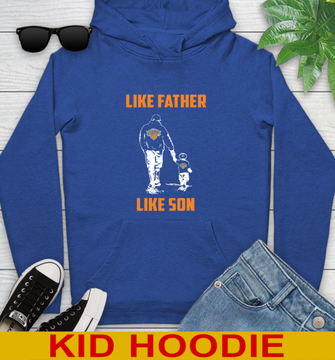 New York Knicks NBA Basketball Like Father Like Son Sports Youth Hoodie 10