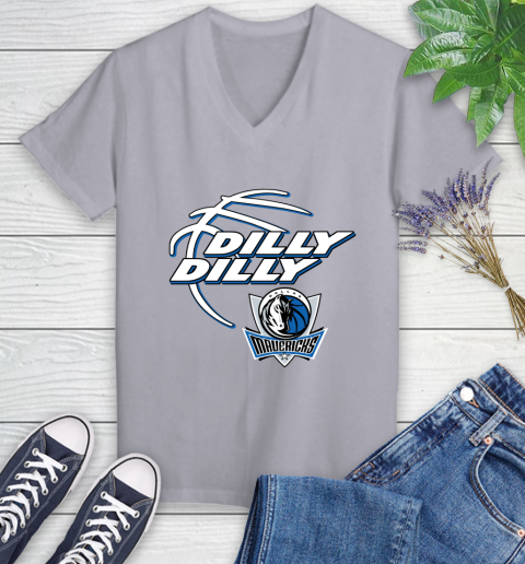NBA Dallas Mavericks Dilly Dilly Basketball Sports Women's V-Neck T-Shirt 4