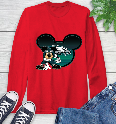 NFL Philadelphia Eagles Mickey Mouse Disney Football T Shirt Long Sleeve T-Shirt 10
