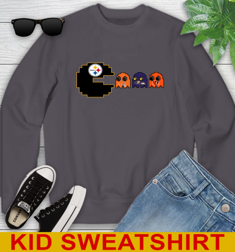 Pittsburgh Steelers NFL Football Pac Man Champion Youth Sweatshirt 6