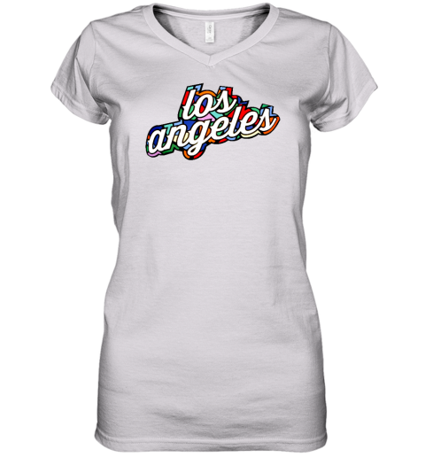 2022 23 Los Angeles Clippers City Edition Women's V-Neck T-Shirt