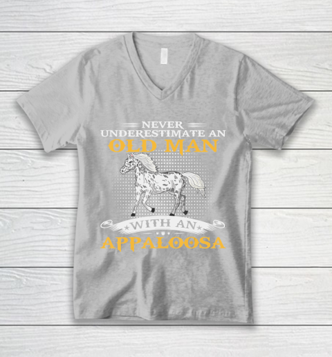 Father gift shirt Mens Never Underestimate An Old Man With An Appaloosa Horse Funny T Shirt V-Neck T-Shirt 3