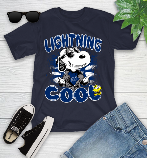 NHL Hockey Tampa Bay Lightning Cool Snoopy Shirt Youth T-Shirt 2