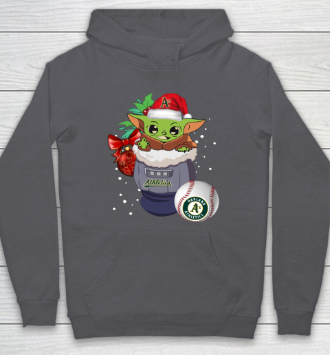 Oakland Athletics Christmas Baby Yoda Star Wars Funny Happy MLB Hoodie 7