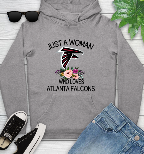 NFL Just A Woman Who Loves Atlanta Falcons Football Sports Youth Hoodie 4