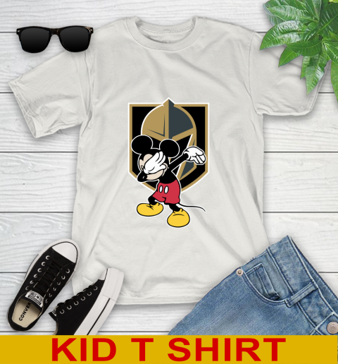Vegas Golden Knights NHL Hockey Dabbing Mickey Disney Sports Youth T-Shirt 12