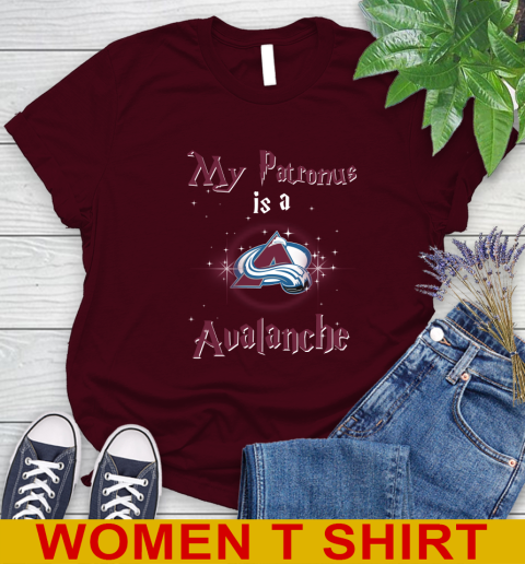 NHL Hockey Harry Potter My Patronus Is A Colorado Avalanche Women's T-Shirt 6