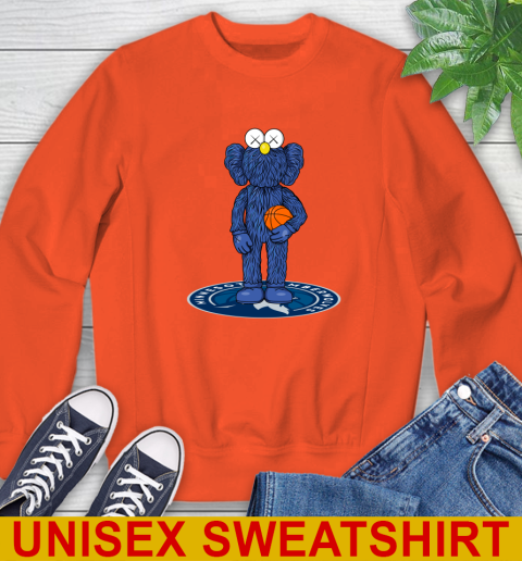 NBA Basketball Minnesota Timberwolves Kaws Bff Blue Figure Shirt Sweatshirt 4