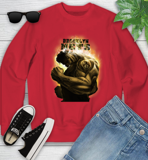 Brooklyn Nets NBA Basketball Hulk Marvel Avengers Sports Youth Sweatshirt 8