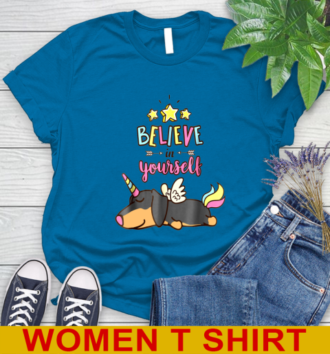 Believe in yourself dachshund unicorn 77